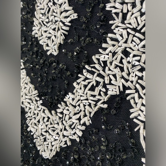 H&M Black and White Fully Beaded Mini Skirt, Size S- NWOT - Picture 4 of 7